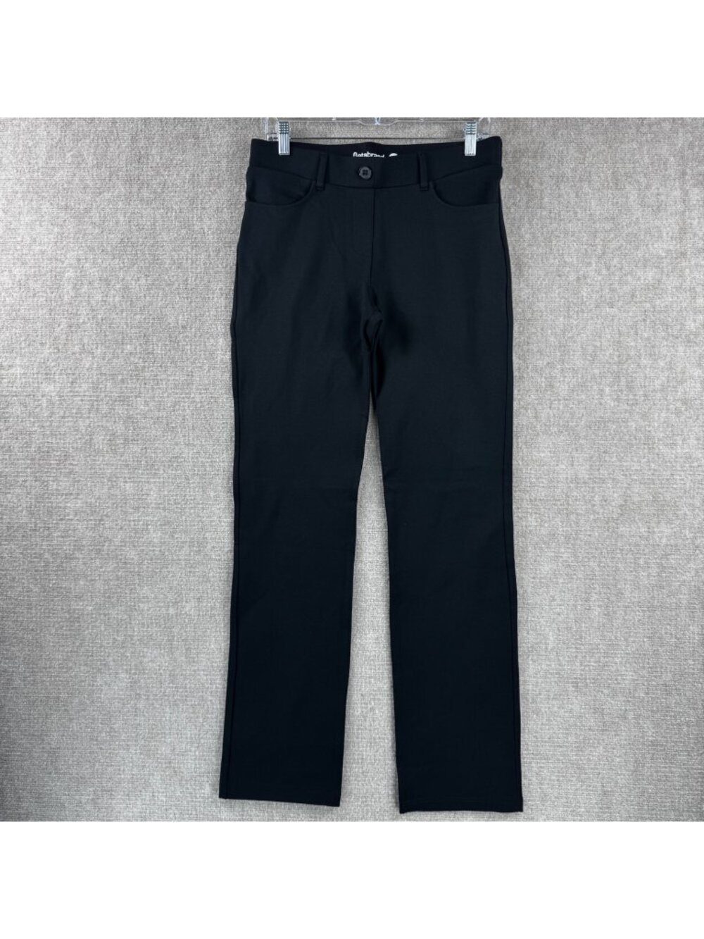 Betabrand 7 Pocket Straight Leg Dress Pant Yoga Pants M Black Businesscore NWOT